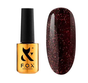 Гель-лак F.O.X Party 006 бордо с блестками. 7 мл (2100994297962)