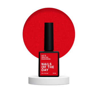 Гель-лак Nails Of The Day Lets Special Red Collection Madonna красный с блестками. 10 мл (4829013401002)