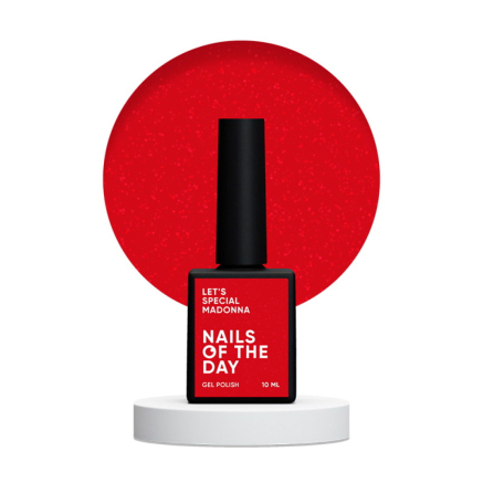 Гель-лак Nails Of The Day Lets Special Red Collection Madonna красный с блестками. 10 мл (4829013401002)