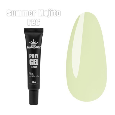 Полігель (15 мл.) Designer F26 Summer Mojito