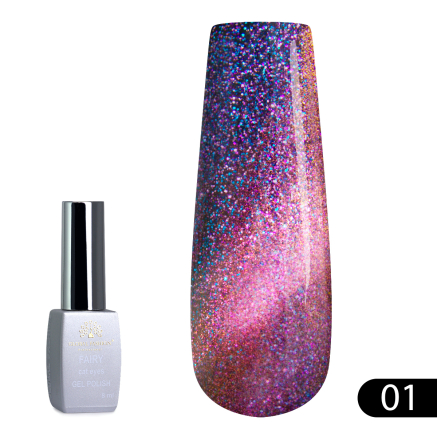Гель лак котяче око Fairy 8 мл, 01