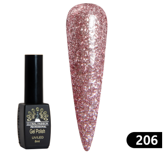 Гель лак BLACK ELITE 206, Global Fashion 8 мл