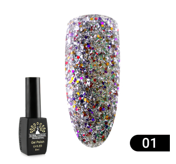 Гель лак Global Fashion Shiny, 8 мл, 01