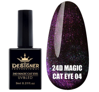 Гель-лак 24D Magic Cat Eye №04, 9 мл., Designer (Котяче око)