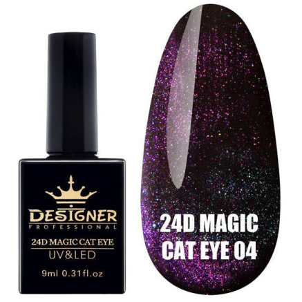 Гель-лак 24D Magic Cat Eye №04, 9 мл., Designer (Котяче око)