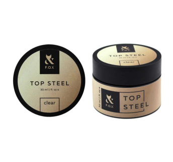 Топ для гель-лака без липкого слоя F.O.X Steel Top Clear в баночке. 30 мл (2100994214532)