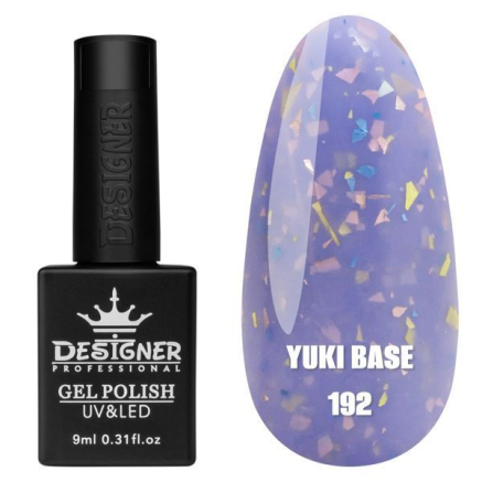 Кольорова база Yuki base 192 Designer (9 мл.) - з пластівцями юкі