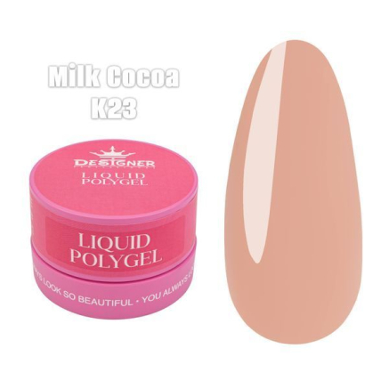 Рідкий полігель (30 мл., в банці) Designer К23 Milk Cocoa