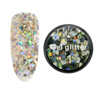 Глиттер гель Global Fashion 5 гр, Glitter gel 01