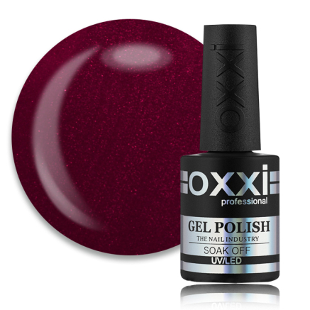 Гель-лак Oxxi Professional 355 красный с шиммером. 10 мл (2100994257584)