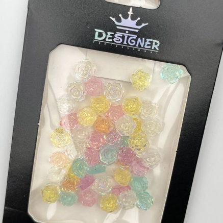 3D декор для об'ємного дизайну нігтів 'Вітражні троянди' Designer - C13