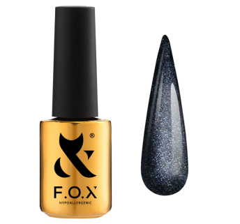 База с эффектом кошачий глаз F.O.X Base Cat Eye 005. черный. 7 мл (2100994255443)