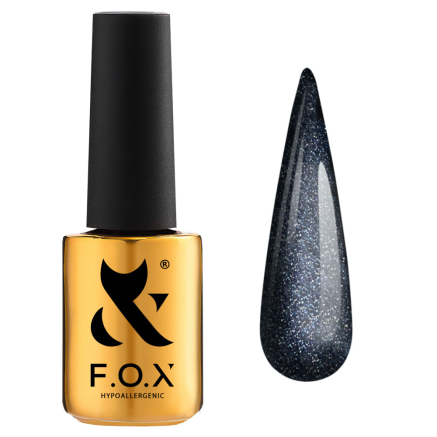База с эффектом кошачий глаз F.O.X Base Cat Eye 005. черный. 7 мл (2100994255443)