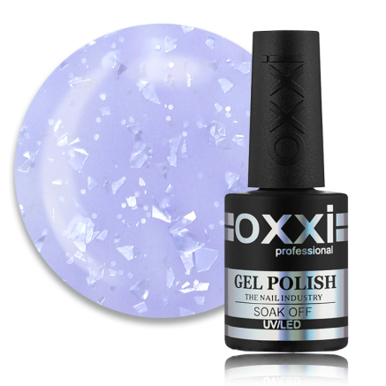 База кольорова Oxxi Professional Rafinad Base 004. фіолетовий з пластівцями поталі і блискітками. 10 мл (2100994269129)