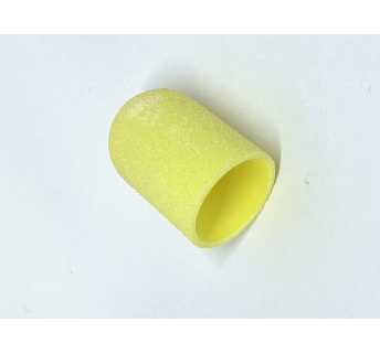 Ковпачки абразиву для педикюру, 16*25 мм #80, yellow 1 шт.