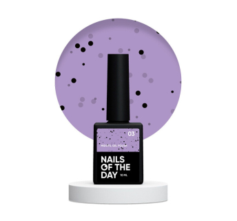 Гель-лак Nails Of The Day MIDots 03. лиловый с черными точками. 10 мл (4820011788607)