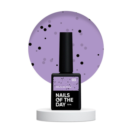 Гель-лак Nails Of The Day MIDots 03. лиловый с черными точками. 10 мл (4820011788607)