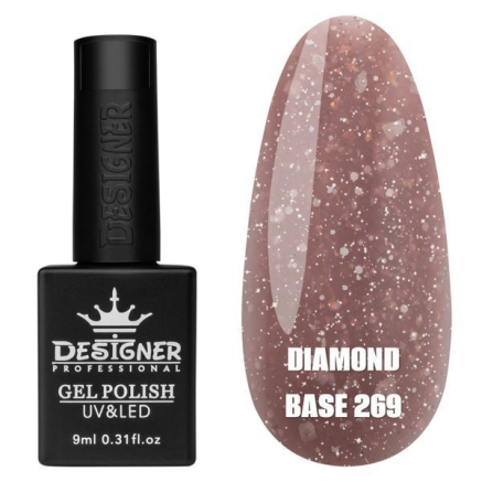Базове покриття Diamond Base 269 Designer (9 мл.) - с легким світловідбивним ефектом