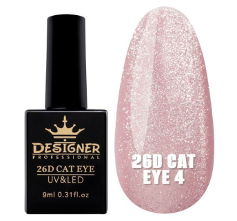 Гель-лак 26D Cat Eye №4, 9 мл., Designer (Котяче око)