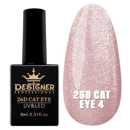 Гель-лак 26D Cat Eye №4, 9 мл., Designer (Котяче око)