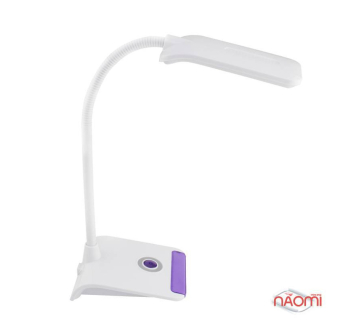 Лампа настольная Watc LED WT041 5 Вт. цвет белый с фиолетовой вставкой (4823080716120)