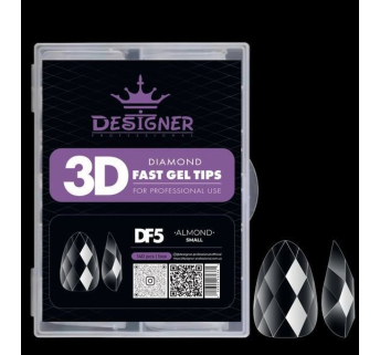 Diamond Fast Gel Tips (DF5 Almond small) - гелеві типси Designer 120 шт/уп