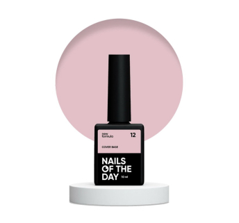 База камуфлирующая Nails Of The Day Cover Base New Formula 12 приглушенный бежево-розовый 10 мл (4826420941008)