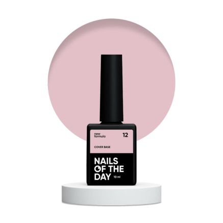 База камуфлирующая Nails Of The Day Cover Base New Formula 12 приглушенный бежево-розовый 10 мл (4826420941008)