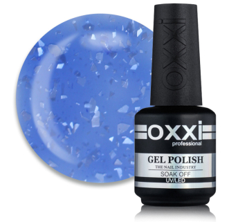 База кольорова Oxxi Professional Rafinad Base 018. волошково-синій з пластівцями поталі і блискітками. 15 мл (2100994272242)