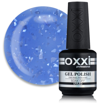 База кольорова Oxxi Professional Rafinad Base 018. волошково-синій з пластівцями поталі і блискітками. 15 мл (2100994272242)