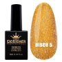 Світловідбивний гель-лак №5 (Золото), 9 мл. - Disco gel polish Designer