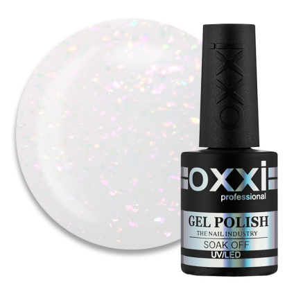 База камуфлирующая для гель-лака Oxxi Professional Sharm Cover Base Coat 001 прозрачно-молочный с розовыми шиммерами. 10 мл (2100994298792)