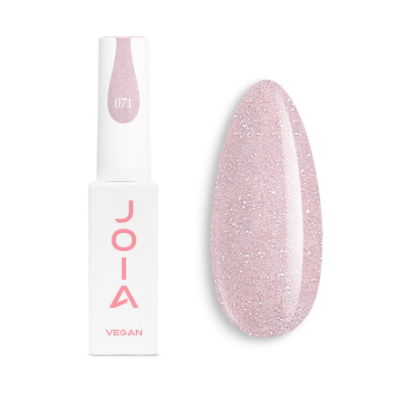 Гель-лак JOIA vegan 071 світловідбиваючий палево-рожевий з шимерами 6 мл (4820259341381)