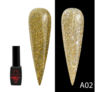 Гель лак Disco Gel Polish, Global Fashion, світловідбивний, 8 мл A02