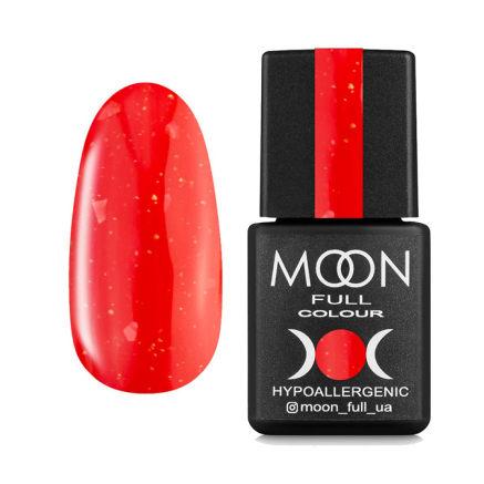 База камуфлююча для гель-лаку Moon Full Rubber Base 09. червоний. з поталлю. 8 мл (5908254192760)