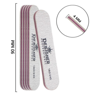 Двостороння овальна міні пилка (180/240 грит.) - Nailfile Designer