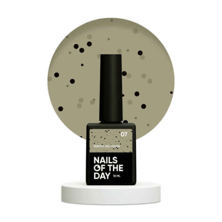 Гель-лак Nails Of The Day MIDots 07. молочно–фісташковий з чорними крапками. 10 мл (4821550588604)