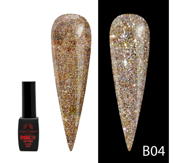 Гель лак Disco Gel Polish, Global Fashion, светоотражающий, 8 мл B04