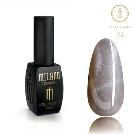 Гель Лак MILANO Cat eyes ALMAZ 8 Мл № 02