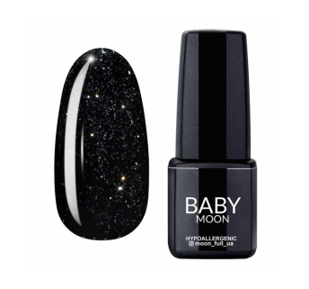 Гель-лак Baby Moon Dance Diamond 001 черно-зеленый с серебристым шиммером. 6 мл (5908254001543)
