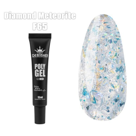 Полігель (15 мл.) Designer F65 Diamond Meteorite