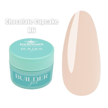 Builder Gel 55 мл., Designer (Моделюючий гель) R6 Chocolate Cupcake