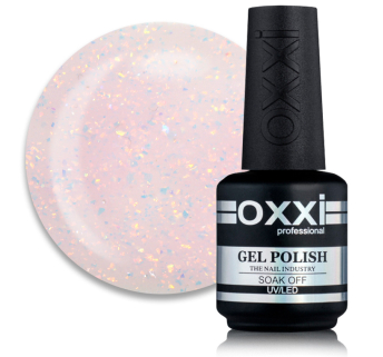 База камуфлирующая для гель-лака Oxxi Professional Sharm Cover Base Coat 004 прозрачно-розовый с персиковыми шиммерами. 15 мл (2100994265633)