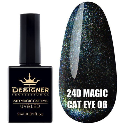 Гель-лак 24D Magic Cat Eye №06, 9 мл., Designer (Котяче око)