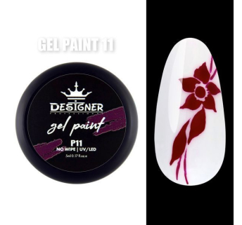 Gel Paint P11 (Вишневий) 5 мл. - Гель фарба Designer
