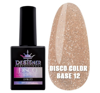 Світловідбивне базове покриття №12 (Шампань), 9 мл. - Disco Color Base Designer