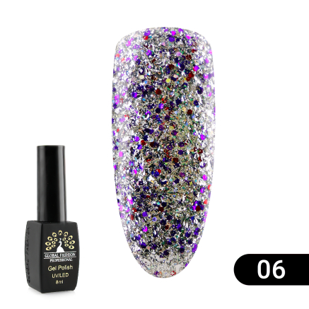 Гель лак Global Fashion Shiny, 8 мл, 06