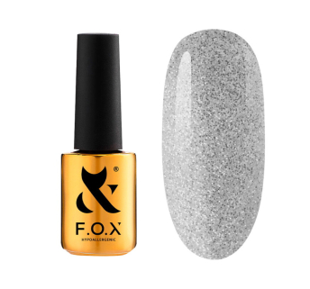 Гель-лак F.O.X Party 015 светлое серебро с блестками. 7 мл (2100994298051)
