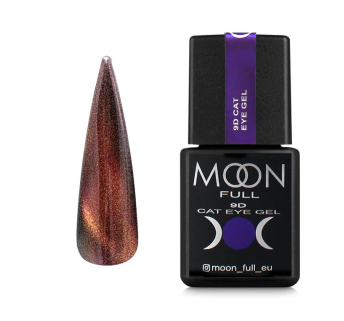 Гель-лак Moon Full 9D Cat Eye 002 шоколадный с золотом 8 мл (5905123021152)