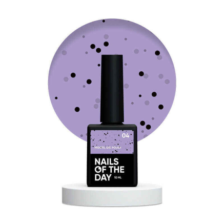 Гель-лак Nails Of The Day MIDots 04. светло-лиловый с черными точками. 10 мл (4821010788605)